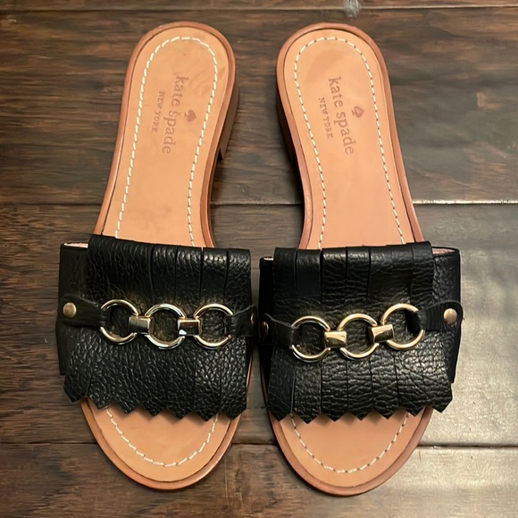 kate spade Shoes - Kate Spade slides. Only worn a few times. Size5.5M.